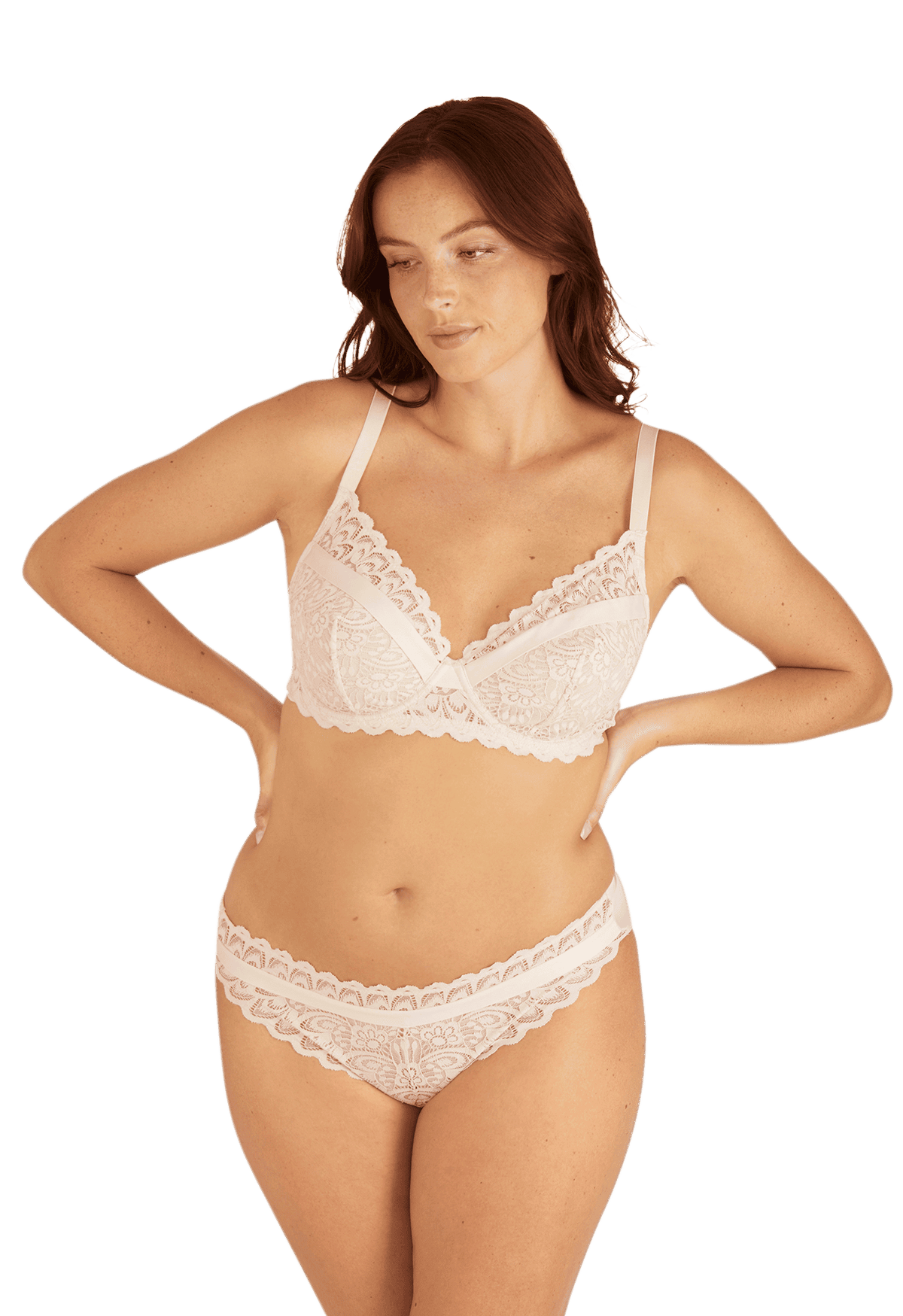 Slip Dentelle Audacieuse - Poudre