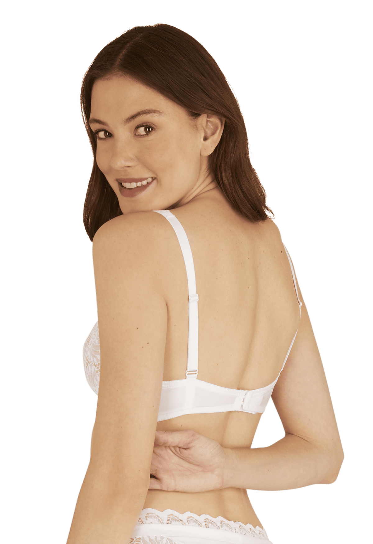 Soutien-gorge sans armatures Dentelle Audacieuse - Blanc