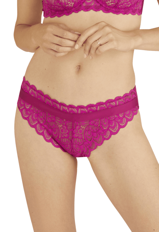 Slip Dentelle Audacieuse - Fuchsia