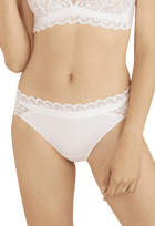 Slip brésilien Dentelle Audacieuse - Blanc