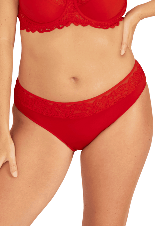 Slip Dentelle Envoûtante - Rouge lumineux