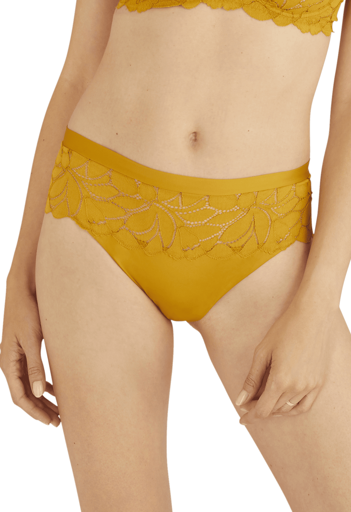 Slip brésilien Dentelle Prodigieuse - Ocre