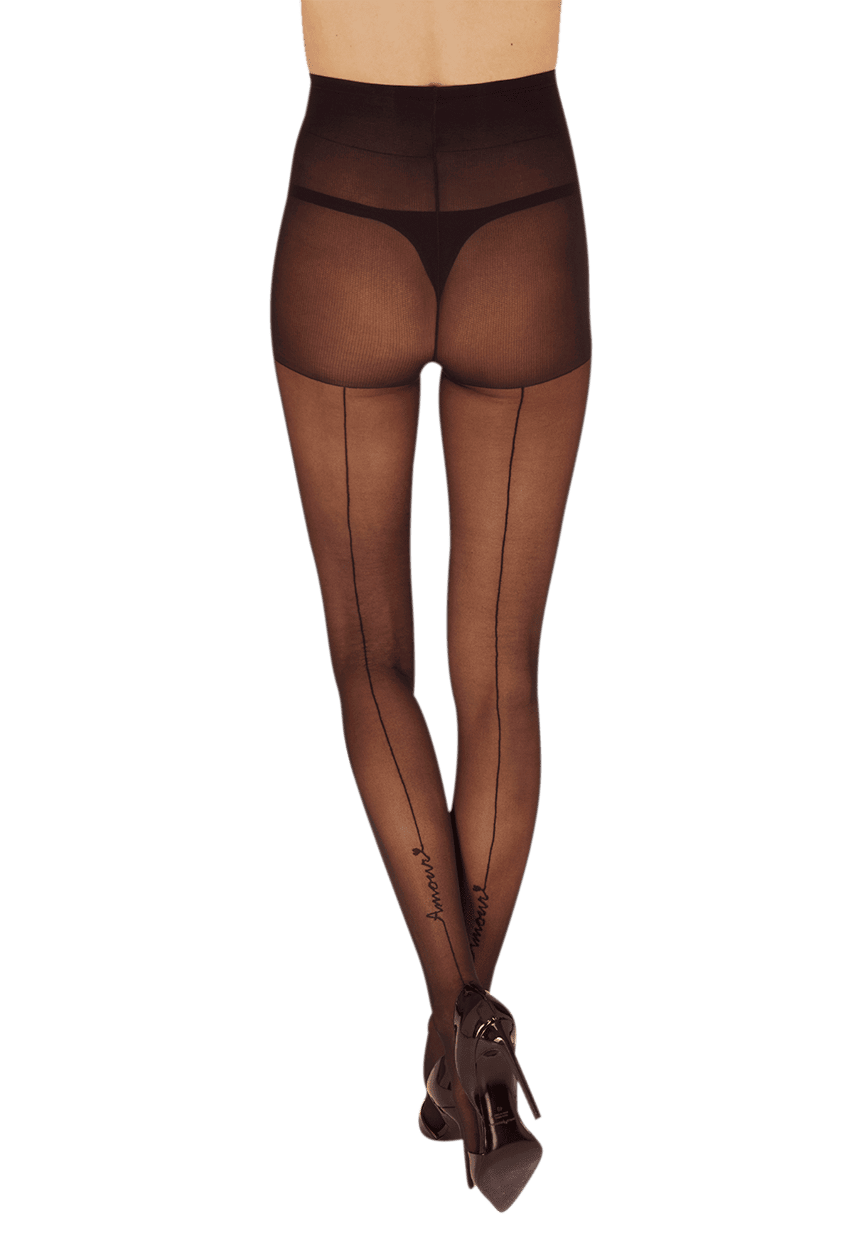 Collant Fantaisie Baguette Amour Magic Nights - Noir ébène