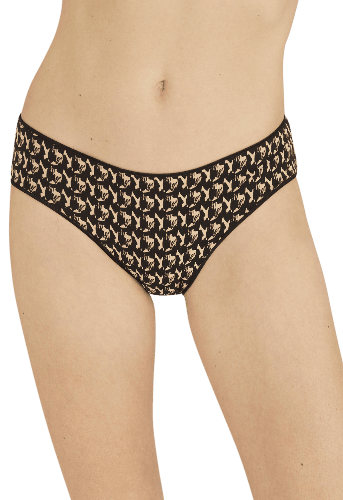 Lot de 3 slips en coton bio Intimement Bio - Graphique / noir / nude