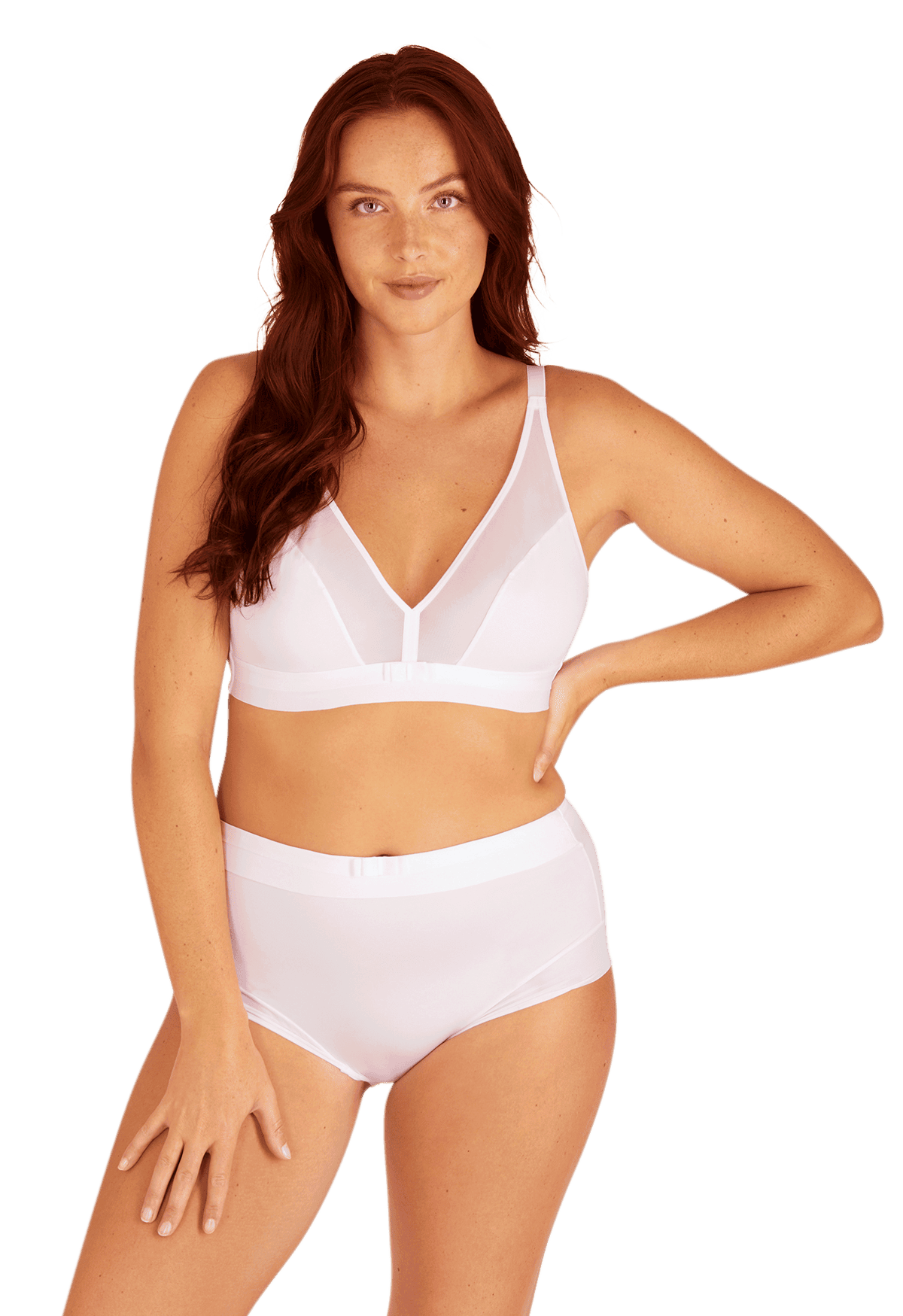 Shorty taille haute Tulle Design - Blanc