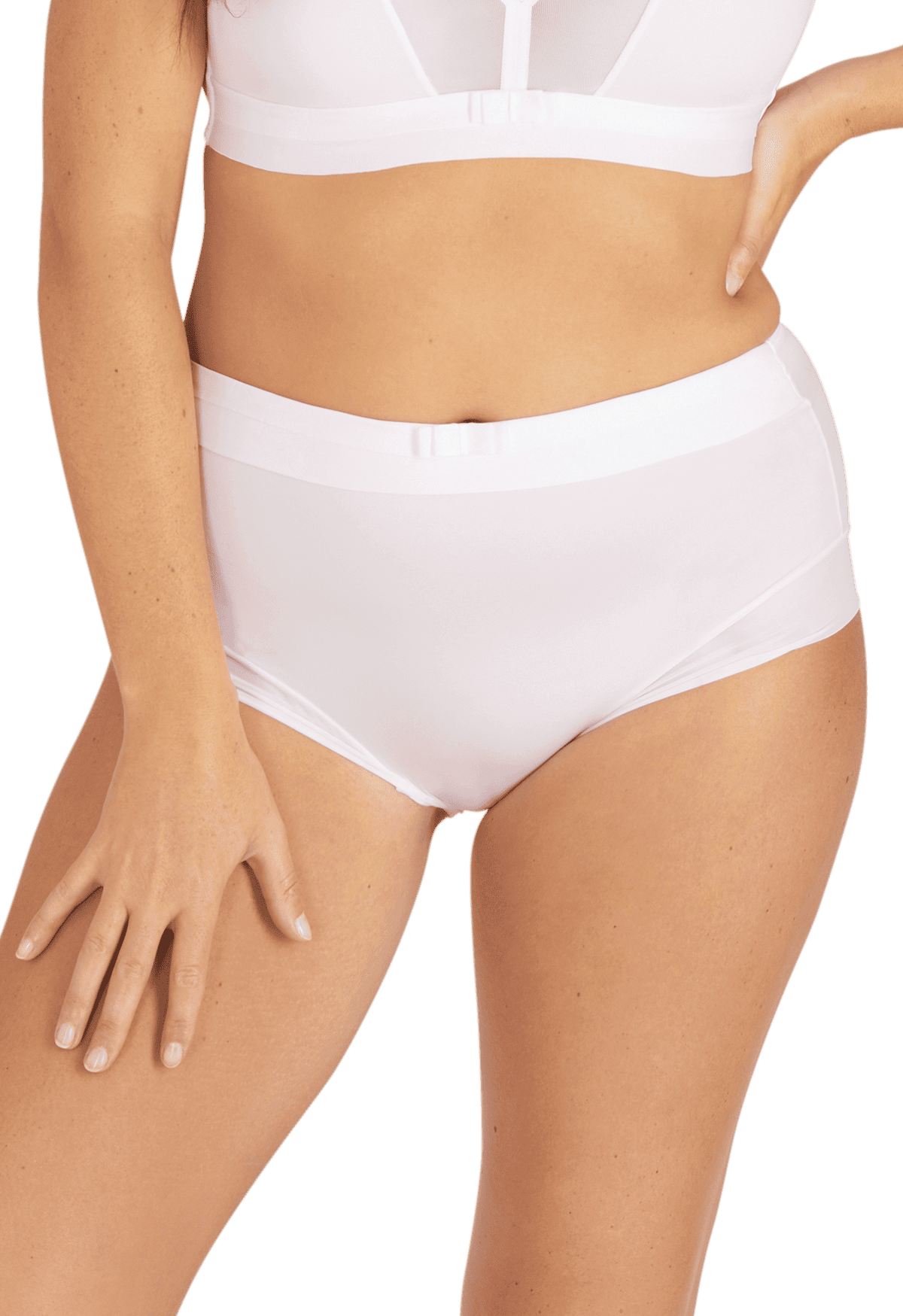 Shorty taille haute Tulle Design - Blanc