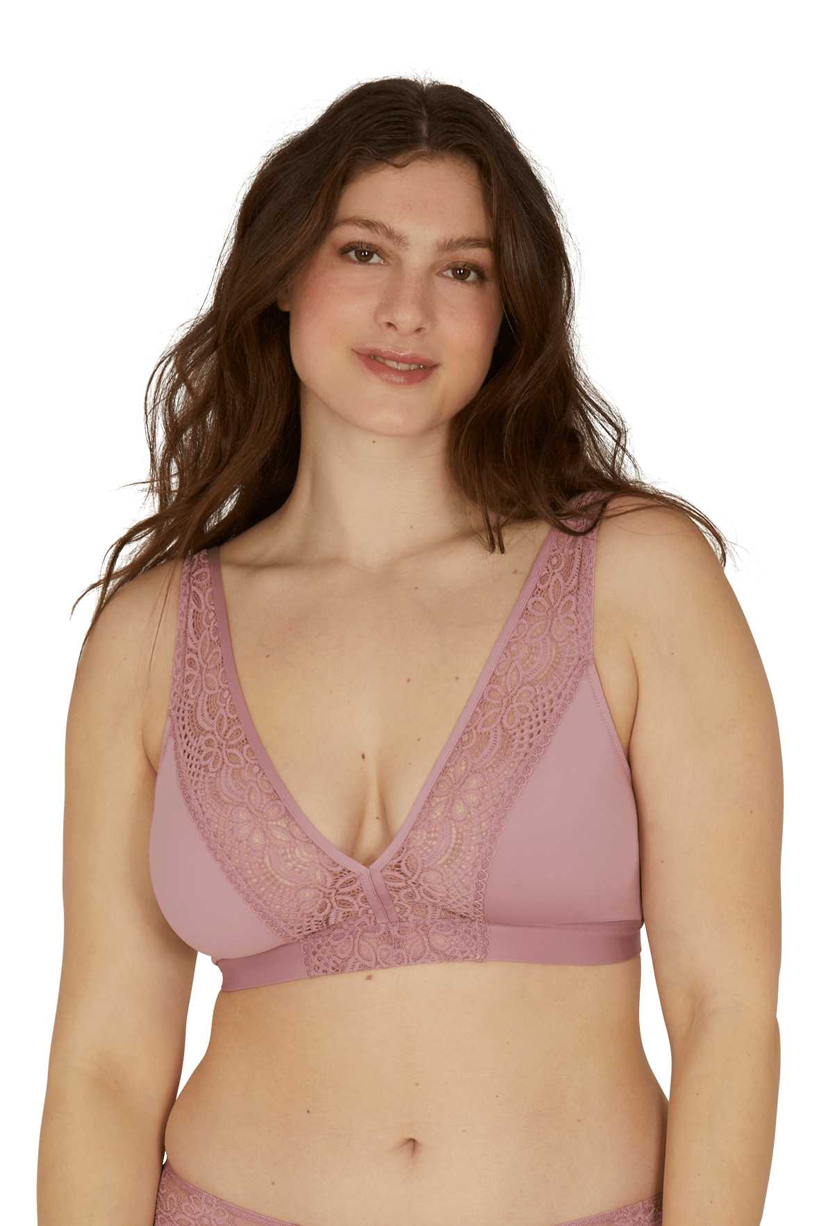 Soutien-gorge foulard sans armatures en dentelle et en microfibre L'irrésistible - Lilas