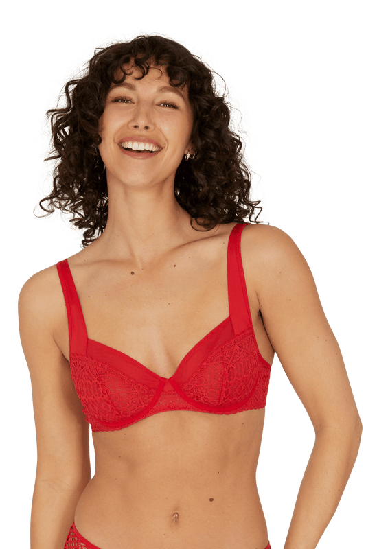 Soutien-gorge à armatures Déesse - Rouge ardent
