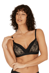 Soutien-gorge sans armatures à coques souples Romance Magic Nights - Noir