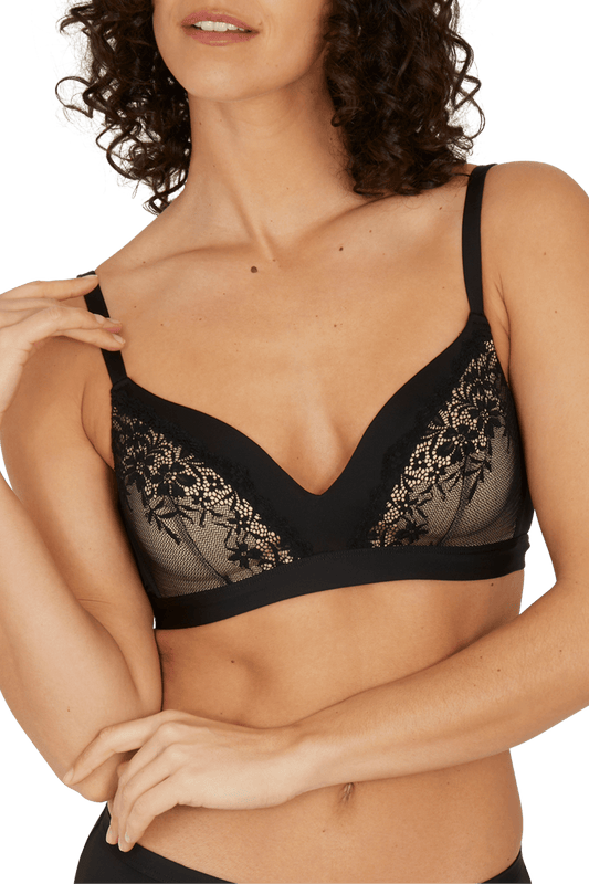 Soutien-gorge sans armatures à coques souples Romance Magic Nights - Noir