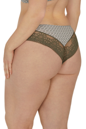 Slip brésilien dentelle et microfibre L'irrésistible - Mosaique