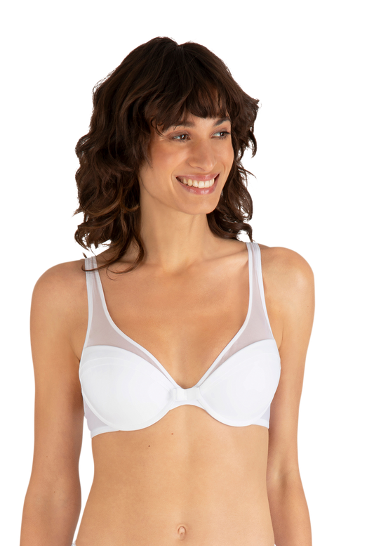 Soutien-gorge coques Tulle Design - Blanc