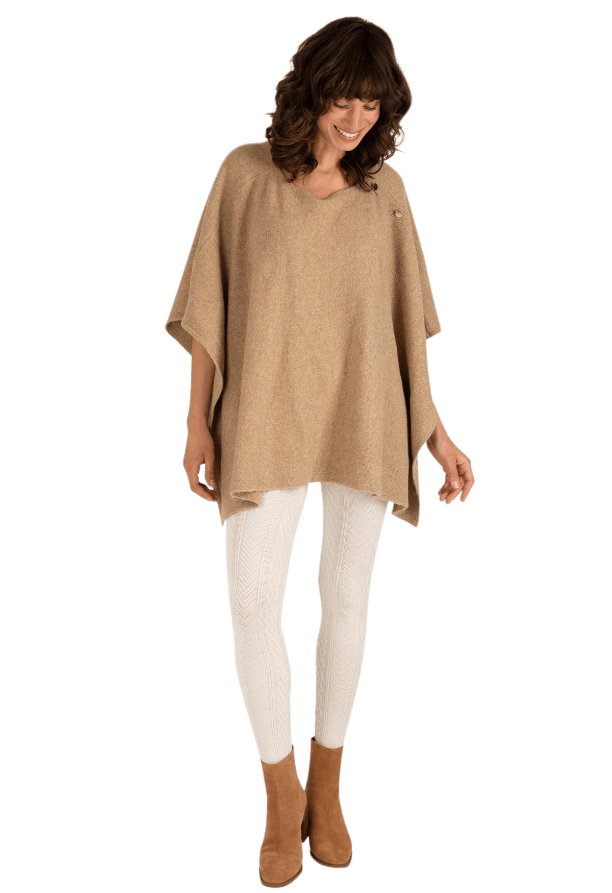 Collant Torsades et Chevrons 200D Allure d'Hiver - Vanille