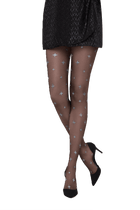 Collant Fantaisie 25D Bijoux Célestes Magic Nights - Noir ébène