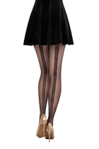 Collant Fantaisie 25D Baguette Féline Magic Nights - Noir ébène