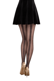 Collant Fantaisie 25D Baguette Féline Magic Nights - Noir ébène