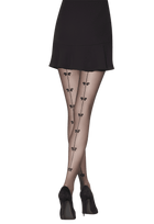 Collant Fantaisie 25D Baguette Couture Magic Nights - Noir ébène