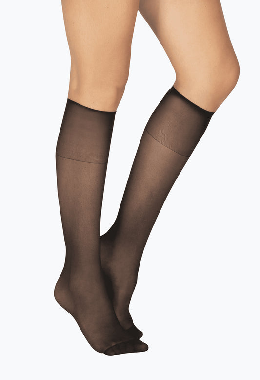 Lot de 2 paires de Mi-bas Transparent 19D Elastivoile Contact