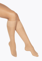 Lot de 2 paires de Mi-bas Transparents 25D Elastivoile Indestructible - Sable