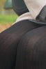 Vidéo détails Collant Opaque Chaud 160D Rayures et Chevrons Allure d'Hiver - Noir ébène