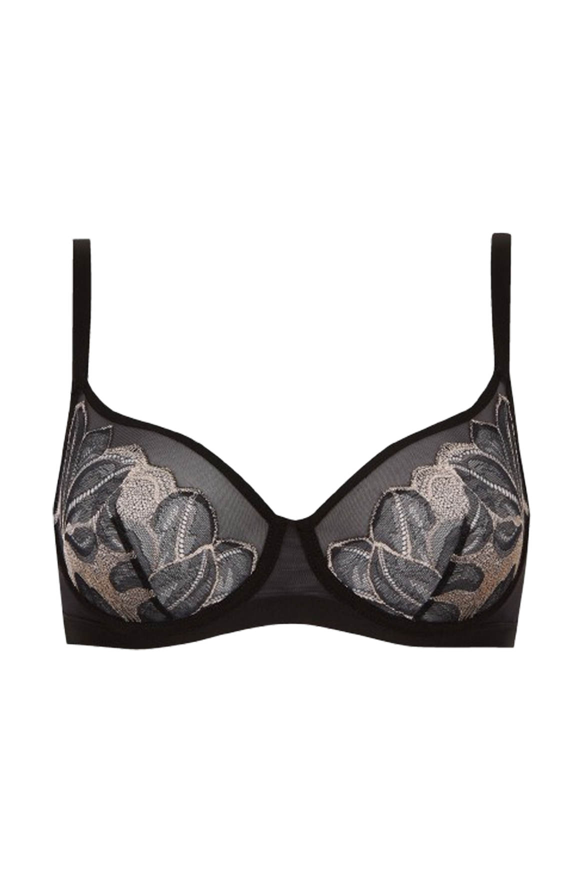 Soutien-gorge à armatures Nymphéas - Noir