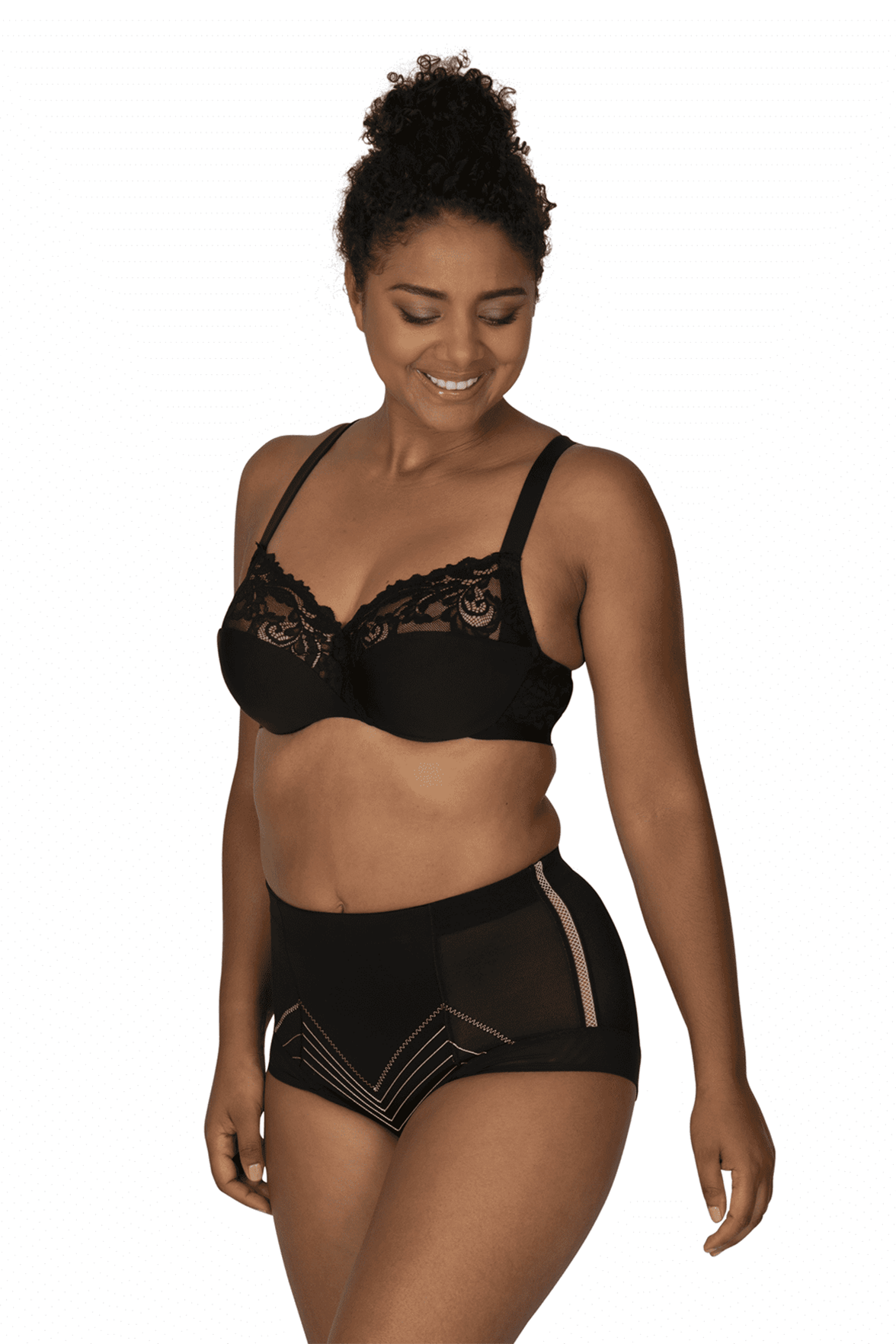 Culotte Haute Body Galbe Elégance - Noir dune