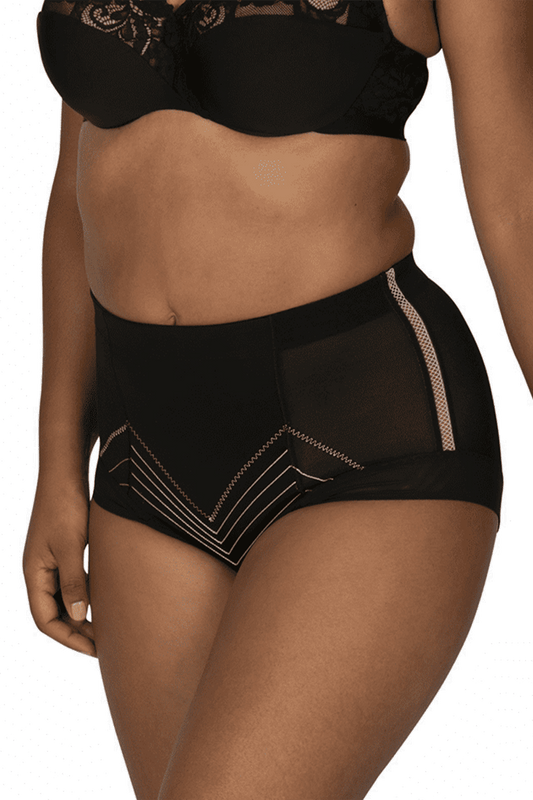 Culotte Haute Body Galbe Elégance - Noir dune