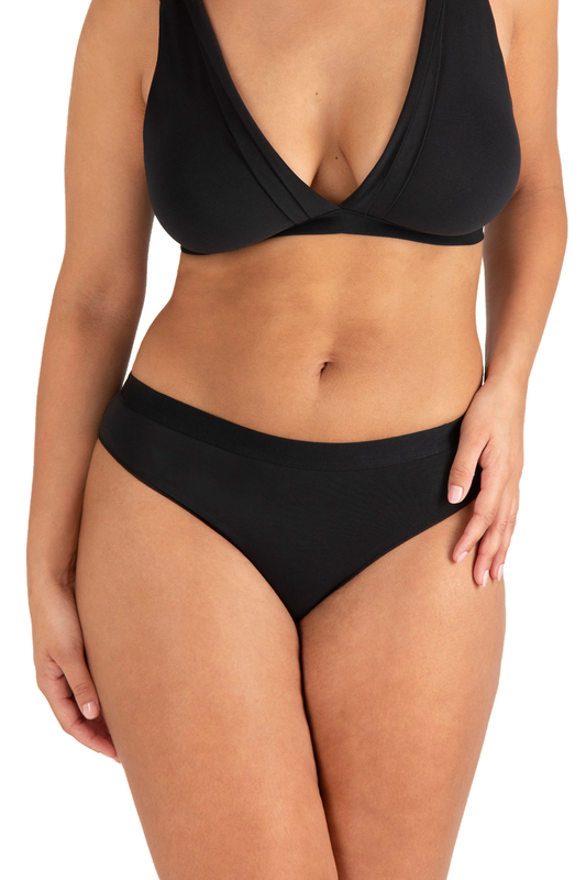 Slip Tulle Design Coton - Noir