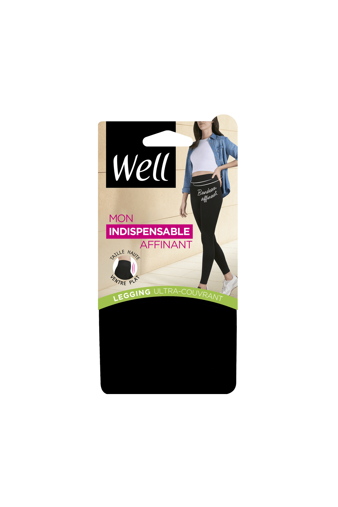 Legging Affinant Ultra-couvrant Ceinture Haute Mon Indispensable - Noir Pack
