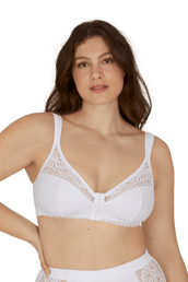 Soutien-gorge sans armatures agrafage avant Well Allure - Blanc