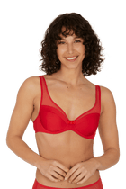 Soutien-gorge à armatures Tulle Design - Rouge ardent