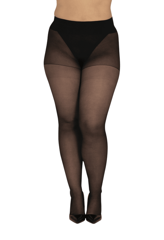 Collant Semi-Opaque 30D sur-mesure Morphologie - Noir