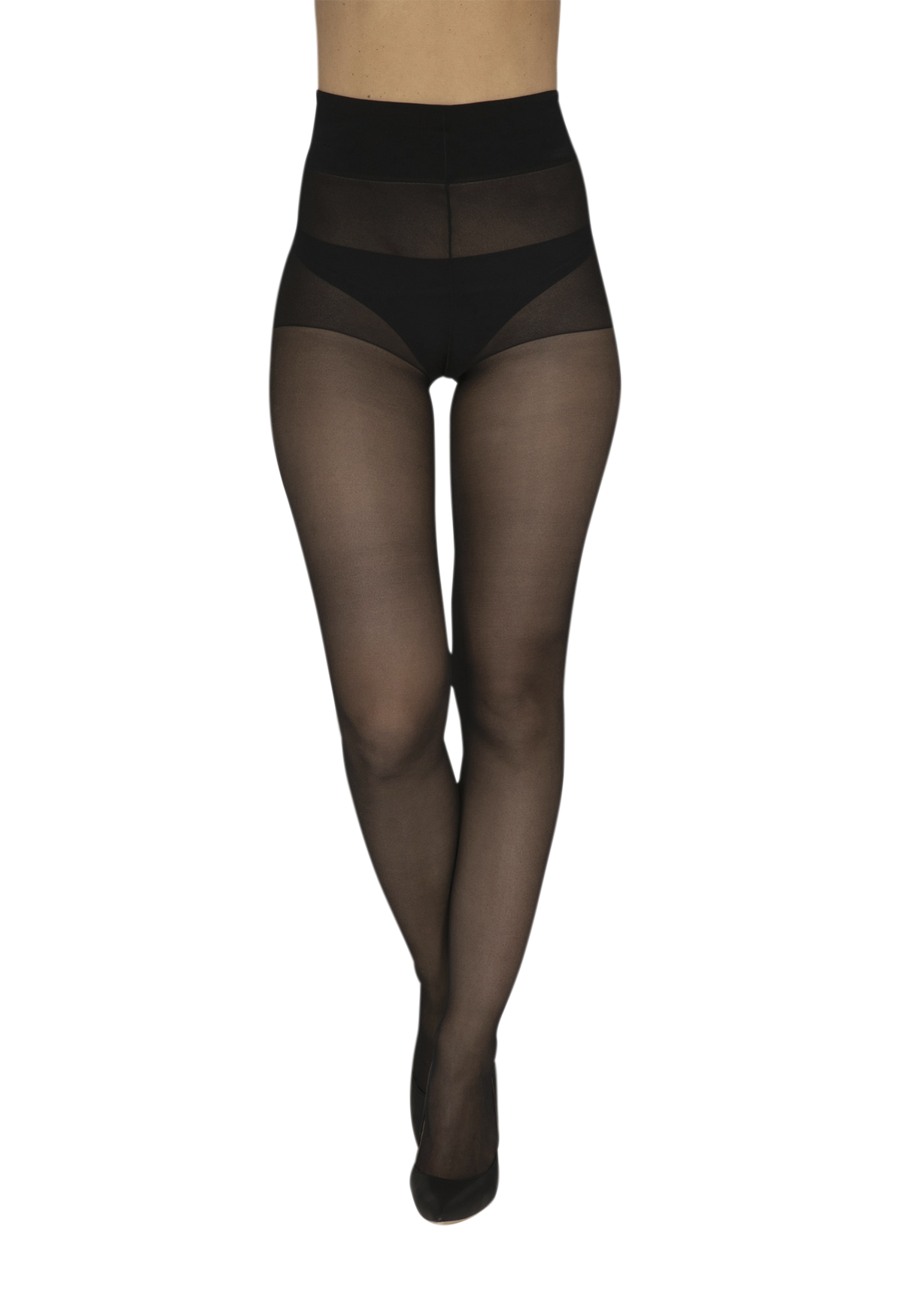 Collant Semi-Opaque 30D sur-mesure Morphologie - Noir