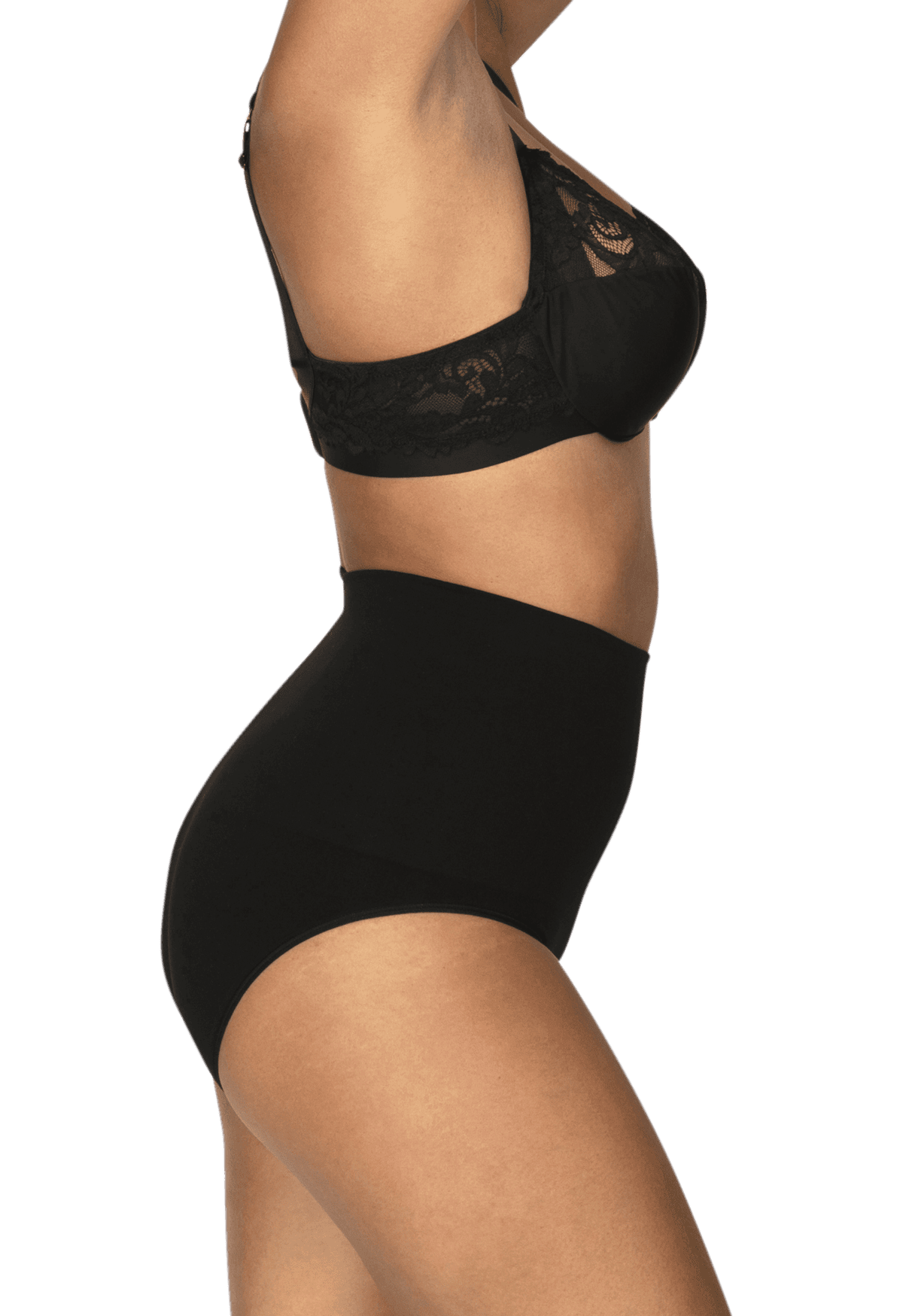 Culotte Haute Morphologie Ventre Plat - Noir