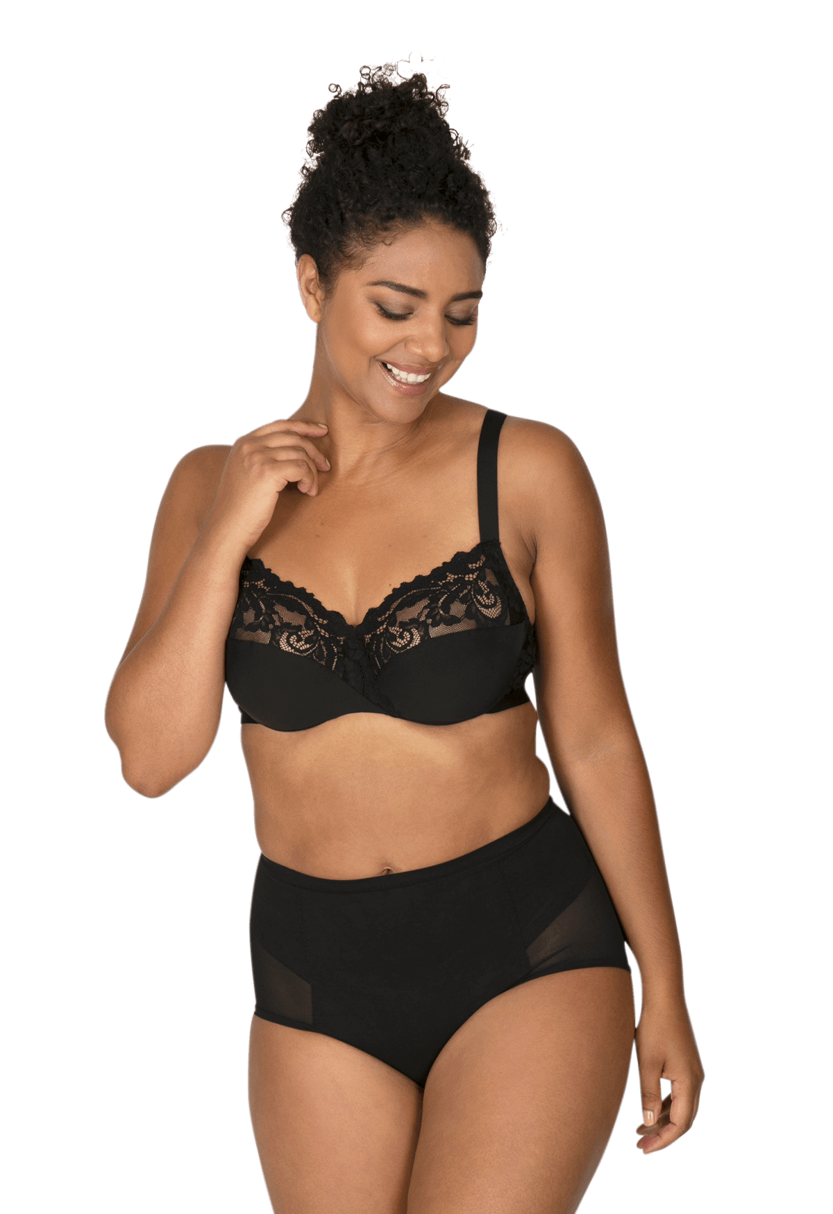 Culotte Haute Tulle Invisi Galbe - Noir