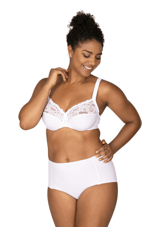 Culotte Haute Microfibre Invisi Galbe - Blanc