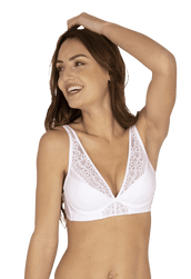 Soutien-gorge coques en dentelle et microfibre L'irrésistible - Blanc
