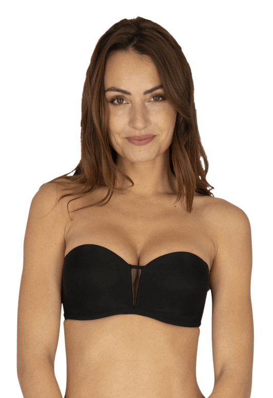 Soutien-gorge bandeau bretelles amovibles invisible Nuances - Noir