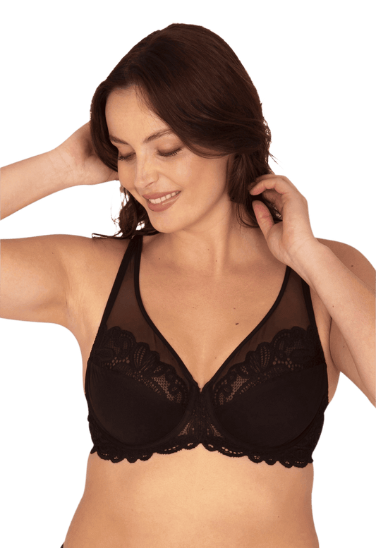 Soutien-gorge à armatures Dentelle Envoûtante - Noir