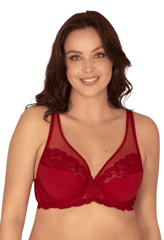 Soutien-gorge à armatures Dentelle Envoûtante - Rouge rubis