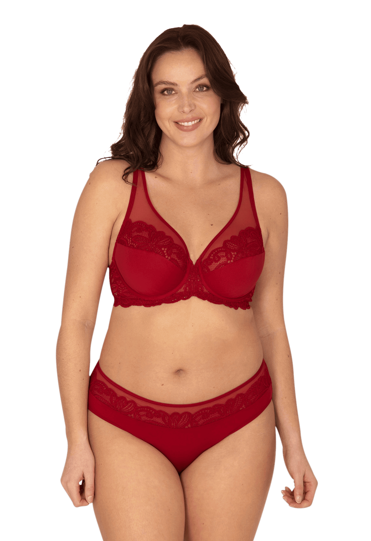 Soutien-gorge à armatures Dentelle Envoûtante - Rouge rubis