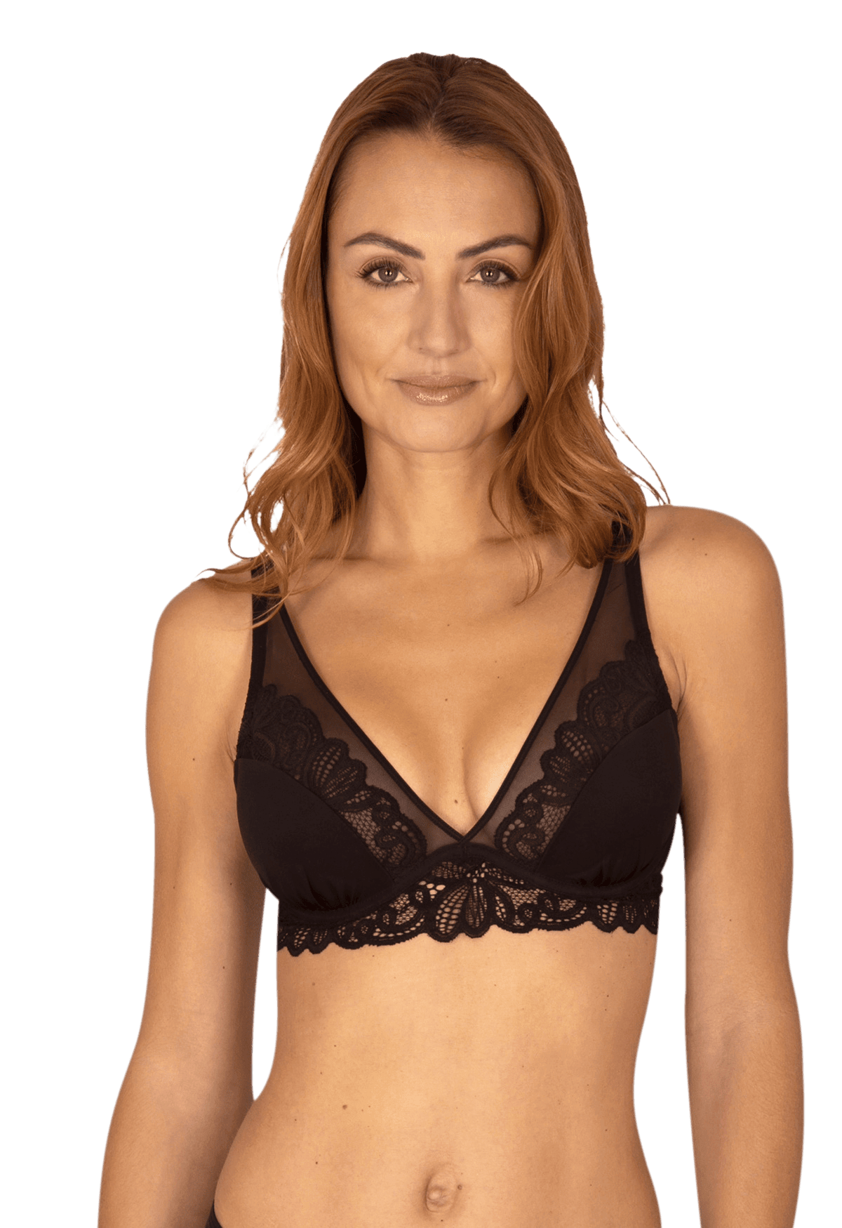 Soutien-gorge à coques Dentelle Envoûtante - Noir