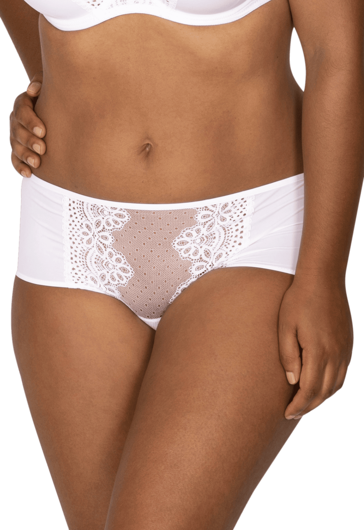 Shorty en dentelle et microfibre L'irrésistible - Blanc
