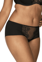 Shorty en dentelle et microfibre L'irrésistible - Noir