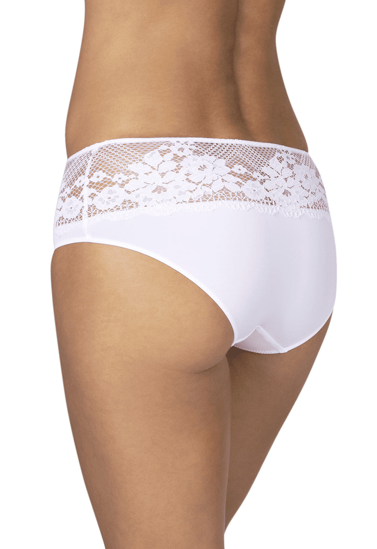 Shorty Résille Florale - Blanc