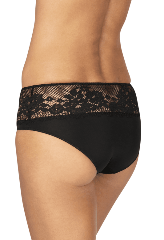 Shorty Résille Florale - Noir