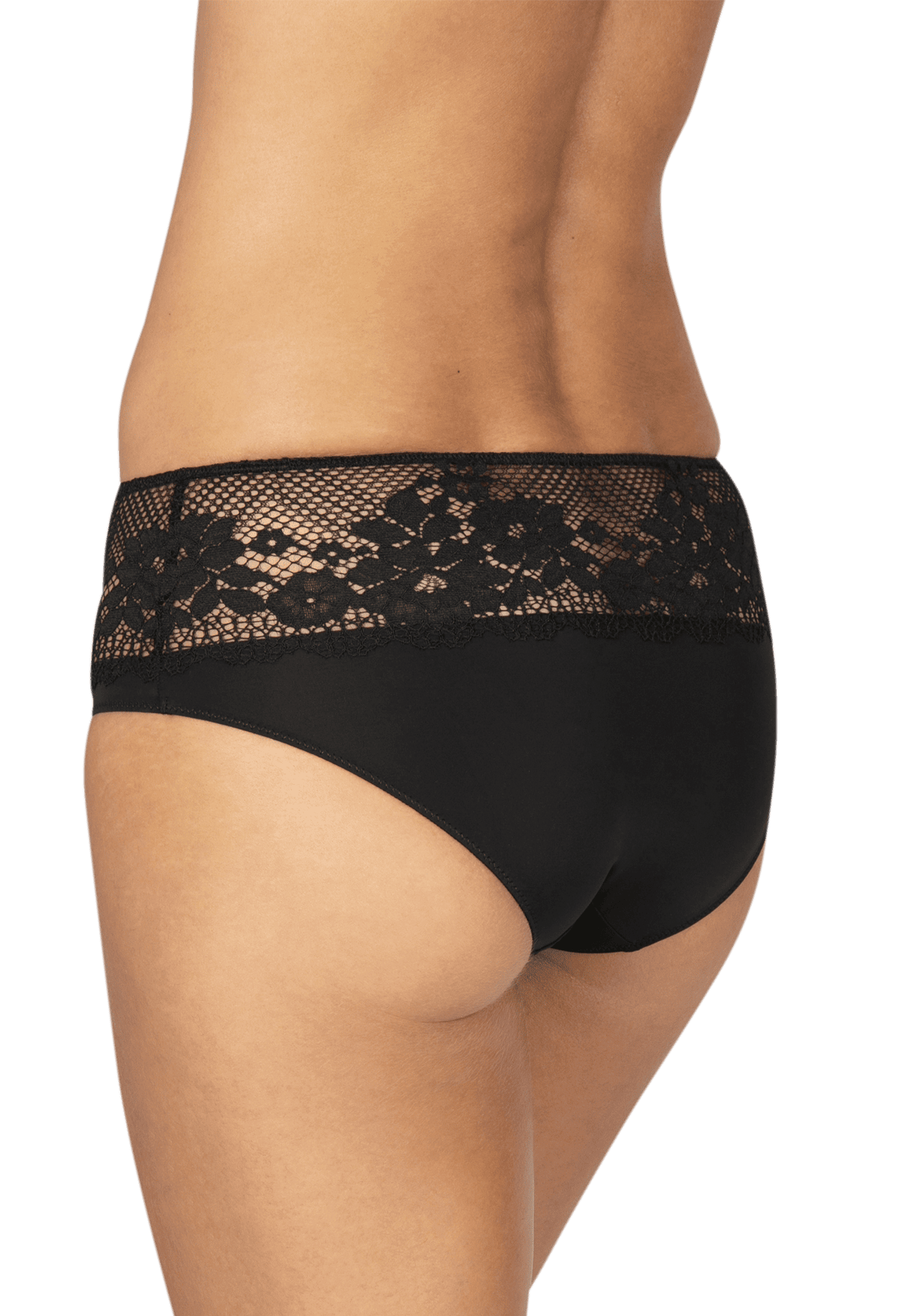 Shorty Résille Florale - Noir