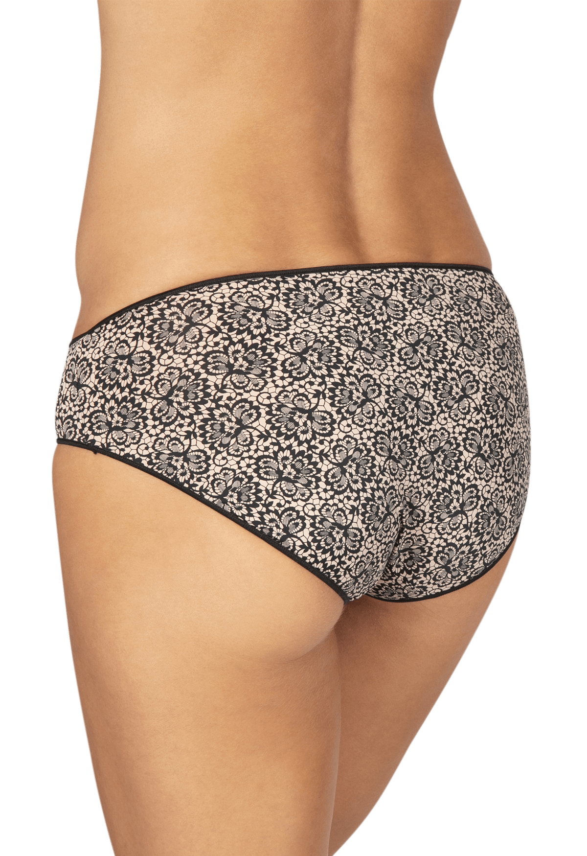 Lot de 3 Slips - Trio Imprimé invisible - Nude / noir / imprimé