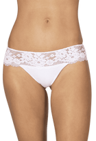 Slip Résille Florale - Blanc