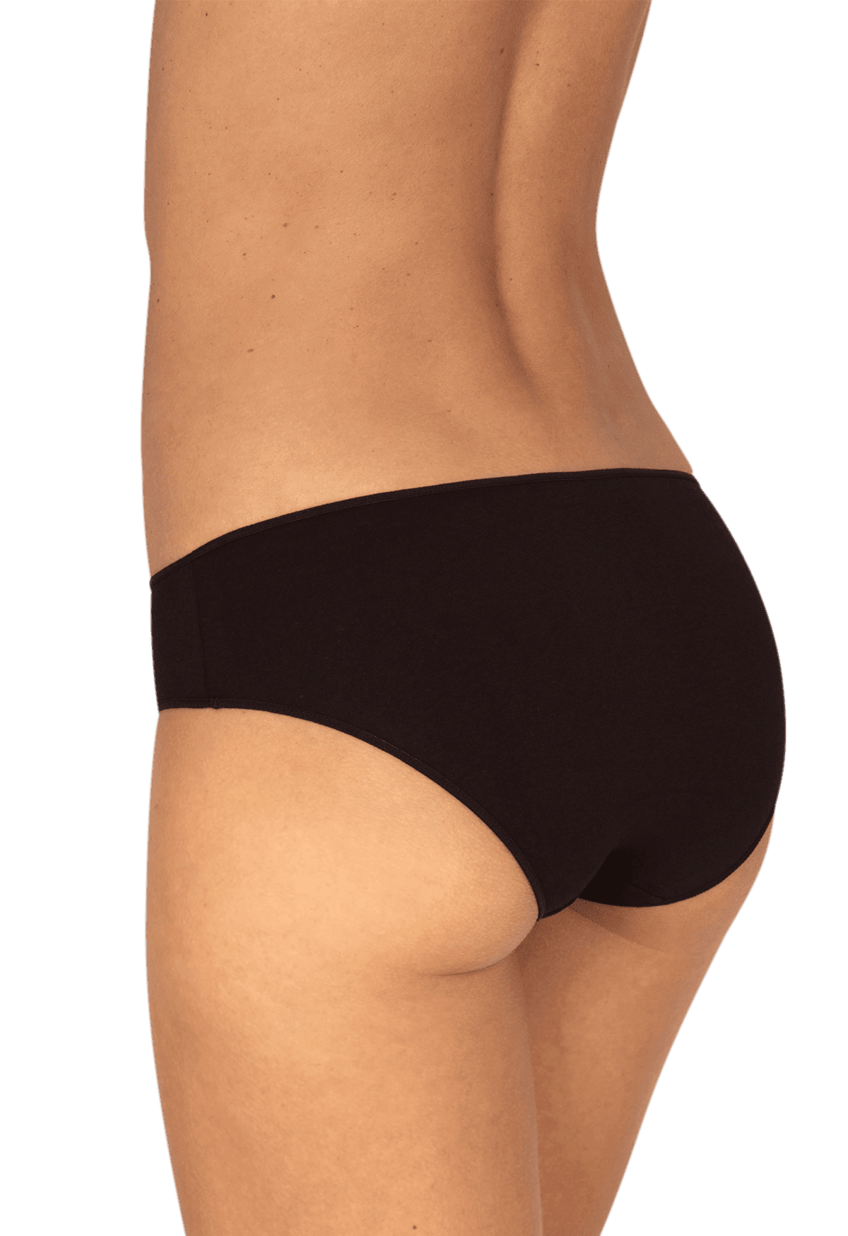 Lot de 3 slips en coton bio Intimement Bio - Graphique / noir / nude